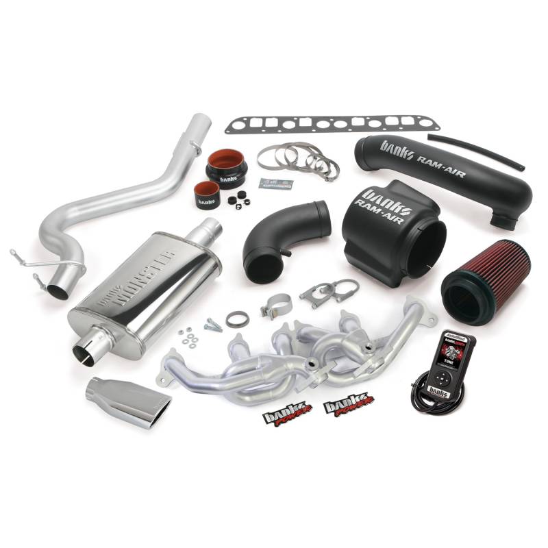 Banks Power - PowerPack Bundle Complete Power System W/AutoMind Programmer Chrome Tip 04-06 Jeep 4.0L Wrangler Unlimited LJ Banks Power