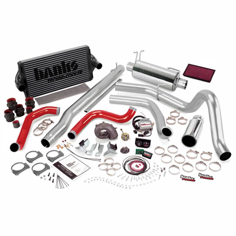 Banks Power - PowerPack Bundle Complete Power System W/Single Exit Exhaust Chrome Tip 99.5-03 Ford 7.3L F250/F350 Automatic Transmission Banks Power