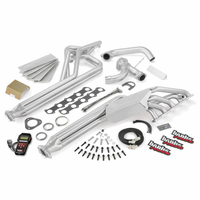 Banks Power - Torque Tube Exhaust Header System W/AutoMind Programmer 05-09 Ford 6.8L Class-C Motorhome E-S/D Super Duty Banks Power