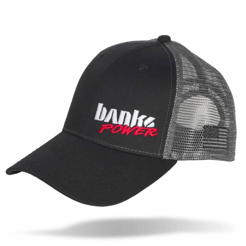 Banks Power - Power Hat Twill/Mesh Black/Gray/WhiteRed Curved Bill Snap Backstrap Banks Power