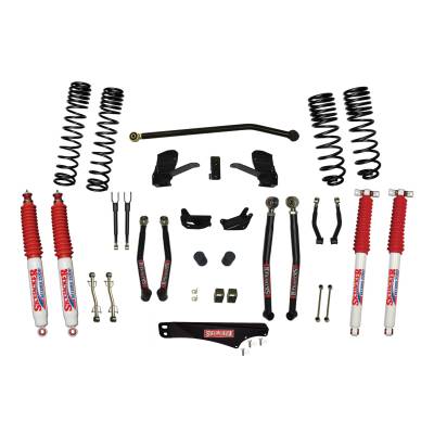 Skyjacker 4 Inch Dual Rate Long Travel Long Arm Suspension Lift Kit/Hydro 7000 Shocks JK40LKLT-SX-H