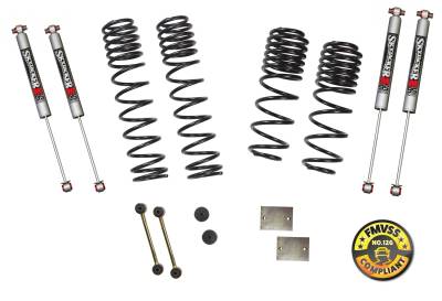 Skyjacker Dual Rate LONG TRAVEL Springs. Incl (4) M95 Shocks; lower adj. Flex Link Upgrade JL15RBPMLT