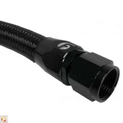 Fleece Performance - 34.5 Inch Common Rail/VP44 Cummins Coolant Bypass Hose Black Nylon Braided Fleece Performance - FPE-CLNTBYPS-HS-CRVP-BLK - Image 2