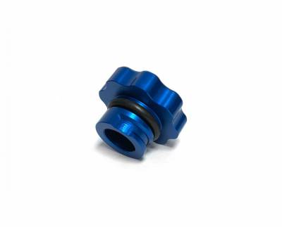 Fleece Performance - 2001-2016 Duramax Oil Cap Blue Fleece Performance - FPE-DMAX-OC-BLU - Image 2