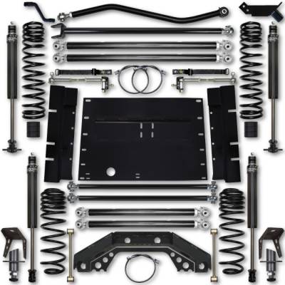 Rock Krawler TJ 3.5 Inch X Factor 5 Inch Stretch Stg 1 Long Arm Lift Kit w/ 2.25 RRD Shocks 97-02 Wrangler