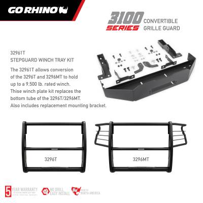 Go Rhino - Go Rhino 3100 Series StepGuard Center Grille Guard only 3296T - Image 6