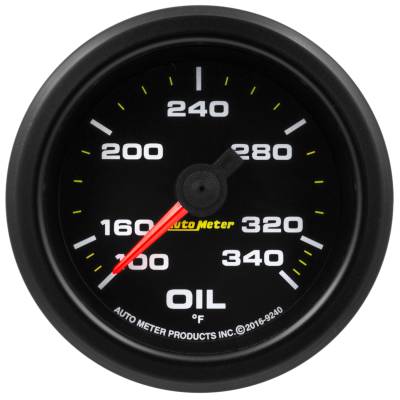 AutoMeter GAUGE,OIL TEMP,2 1/16",340 Deg. F,STEPPER MOTOR W/PEAK&WRN,EXTREME ENVIRONMENT 9240