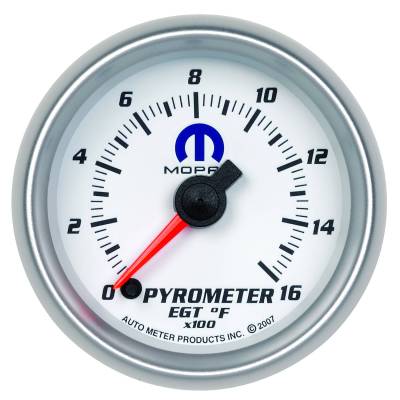 AutoMeter GAUGE,PYROMETER (EGT),2 1/16",1600 Degrees F,DIGITAL STEPPER MOTOR,WHITE,MOPAR 880031