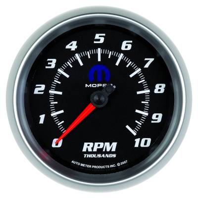 AutoMeter GAUGE, TACHOMETER, 3 3/8" , 10K RPM, IN-DASH, BLACK, MOPAR 880024