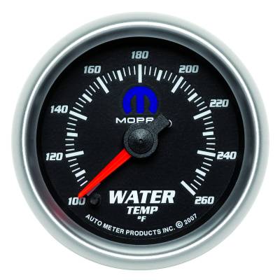 AutoMeter GAUGE,WATER TEMP,2 1/16",100-260 Degrees F,DIGITAL STEPPER MOTOR,BLACK,MOPAR 880018