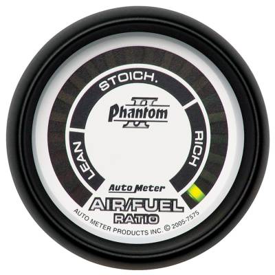 AutoMeter GAUGE, AIR/FUEL RATIO-NARROWBAND, 2 1/16" , LEAN-RICH, LED ARRAY, PHANTOM II 7575