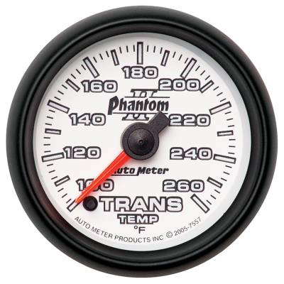 AutoMeter GAUGE,TRANSMISSION TEMP,2 1/16",100-260 Deg. F,DIGITAL STEPPER MOTOR,PHANTOM II 7557