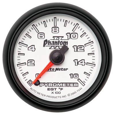 AutoMeter GAUGE,PYROMETER (EGT),2 1/16",1600 Degrees F,DIGITAL STEPPER MOTOR,PHANTOM II 7544