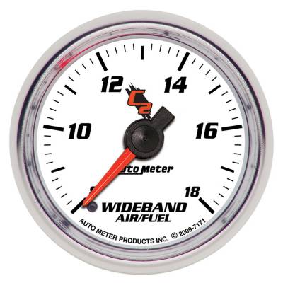 AutoMeter GAUGE, AIR/FUEL RATIO-WIDEBAND, ANALOG, 2 1/16" , 8:1-18:1, STEPPER MOTOR, C2 7171