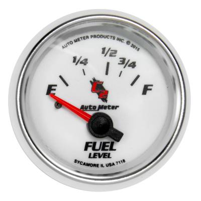 AutoMeter GAUGE, FUEL LEVEL, 2 1/16" , 16OE TO 158OF, ELEC, C2 7118