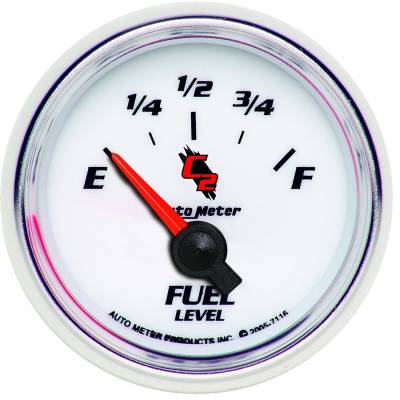 AutoMeter GAUGE, FUEL LEVEL, 2 1/16" , 240OE TO 33OF, ELEC, C2 7116