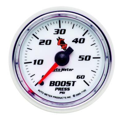 AutoMeter GAUGE, BOOST, 2 1/16" , 60PSI, MECHANICAL, C2 7105