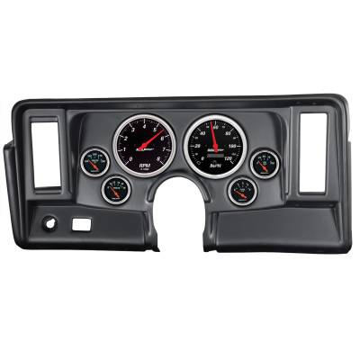 AutoMeter GAUGE KIT, 6 PC, NOVA 69-76, TACH/MPH/FUEL/OILP/WTMP/VOLT, DESIGNER BLACK 7024-DB