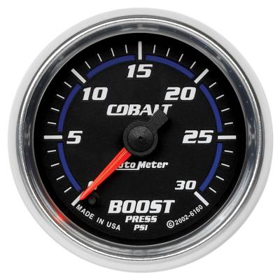 AutoMeter GAUGE, BOOST, 2 1/16" , 30PSI, DIGITAL STEPPER MOTOR, COBALT 6160