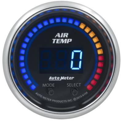 AutoMeter GAUGE, AIR TEMP, DUAL, 2 1/16" , 0-300 Degrees F, DIGITAL, COBALT 6158