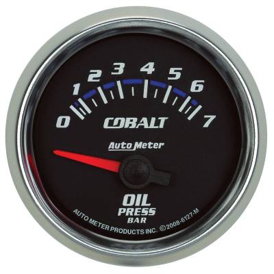 AutoMeter GAUGE, OIL PRESSURE, 2 1/16" , 7BAR, ELECTRIC, COBALT 6127-M