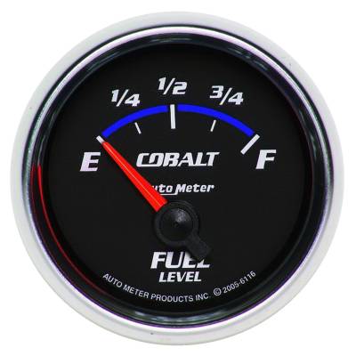 AutoMeter GAUGE, FUEL LEVEL, 2 1/16" , 240OE TO 33OF, ELEC, COBALT 6116