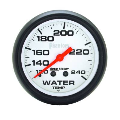 AutoMeter GAUGE, WATER TEMP, 2 5/8" , 120-240 Degrees F, MECHANICAL, PHANTOM 5832