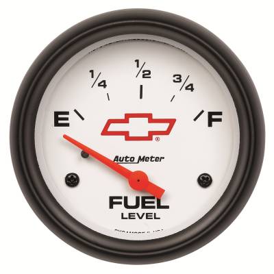 AutoMeter GAUGE, FUEL LEVEL, 2 5/8" , 0OE TO 90OF, ELEC, GM BOWTIE WHITE 5814-00406