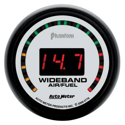 AutoMeter GAUGE, AIR/FUEL RATIO-WIDEBAND, STREET, 2 1/16" , 10:1-17:1, DIGITAL, PHANTOM 5779