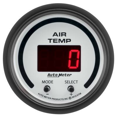 AutoMeter GAUGE, AIR TEMP, DUAL, 2 1/16" , 0-300 Degrees F, DIGITAL, PHANTOM 5758