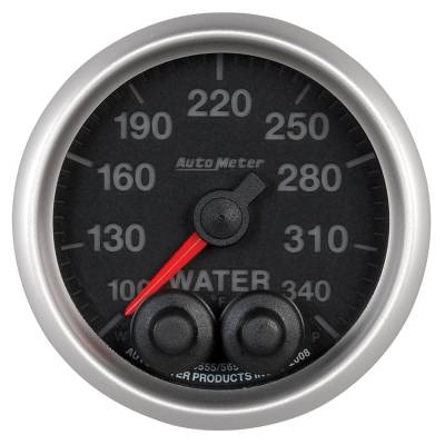 AutoMeter GAUGE, WATER TEMP, 2 1/16" , 340 Degrees F, STEPPER MOTOR W/PEAK & WARN, ELITE 5655