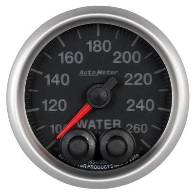 AutoMeter GAUGE, WATER TEMP, 2 1/16" , 260 Degrees F, STEPPER MOTOR W/PEAK & WARN, ELITE 5654