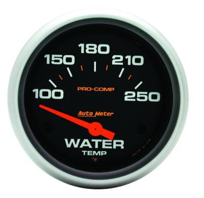 AutoMeter GAUGE, WATER TEMP, 2 5/8" , 100-250 Degrees F, ELECTRIC, PRO-COMP 5437