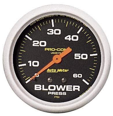 AutoMeter GAUGE, BLOWER PRESS, 2 5/8" , 60PSI, LIQUID FILLED MECH W/PEAK MEM, PRO-COMP 5403