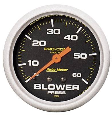 AutoMeter GAUGE, BLOWER PRESS, 2 5/8" , 60PSI, LIQUID FILLED MECH, PRO-COMP 5402