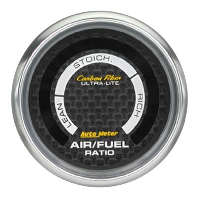 AutoMeter GAUGE, AIR/FUEL RATIO-NARROWBAND, 2 1/16" , LEAN-RICH, LED ARRAY, CARBON FIBER 4775