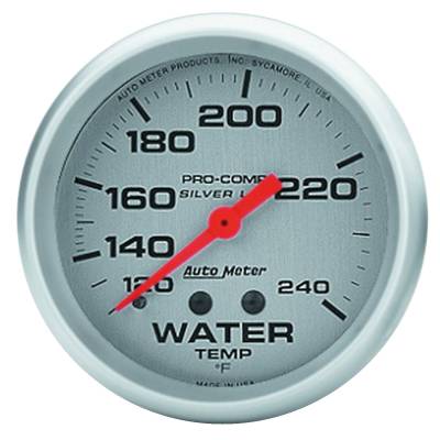 AutoMeter GAUGE, WATER TEMP, 2 5/8" , 120-240 Degrees F, LIQUID FILLED MECH, ULTRA-LITE 4632