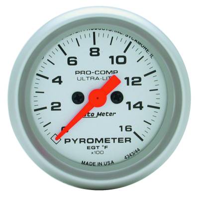 AutoMeter GAUGE,PYROMETER (EGT),2 1/16",1600 Degrees F,DIGITAL STEPPER MOTOR,ULTRA-LITE 4344