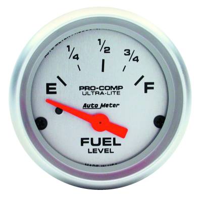 AutoMeter GAUGE, FUEL LEVEL, 2 1/16" , 240OE TO 33OF, ELEC, ULTRA-LITE 4316