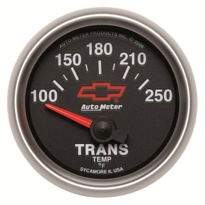 AutoMeter GAUGE, TRANSMISSION TEMP, 2 1/16" , 100-250 Degrees F, ELECTRIC, GM BOWTIE BLACK 3649-00406