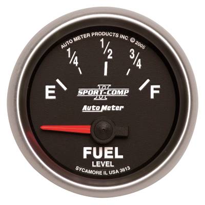 AutoMeter GAUGE, FUEL LEVEL, 2 1/16" , 0OE TO 90OF, ELEC, SPORT-COMP II 3613