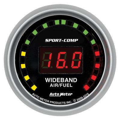 AutoMeter GAUGE, AIR/FUEL RATIO-WIDEBAND, STREET, 2 1/16" , 10:1-17:1, DIGITAL, SPORT-COMP 3379