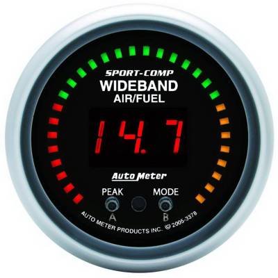 AutoMeter GAUGE, AIR/FUEL RATIO-PRO, 2 1/16" , 10:1-20:1, DIGITAL W/ PEAK & WARN, SC 3378