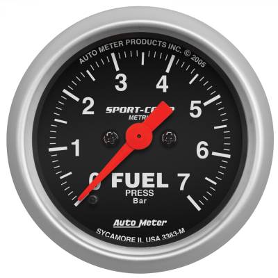 AutoMeter GAUGE, FUEL PRESSURE, 2 1/16" , 7BAR, DIGITAL STEPPER MOTOR, SPORT-COMP 3363-M