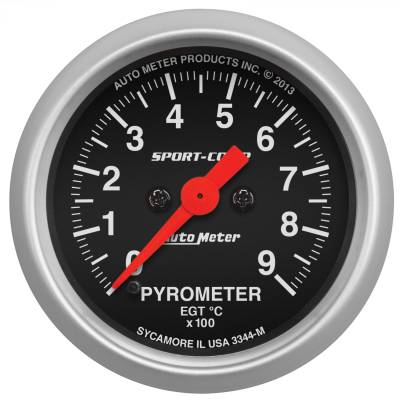 AutoMeter GAUGE,PYROMETER (EGT),2 1/16",900 Degrees C,DIGITAL STEPPER MOTOR,SPORT-COMP 3344-M