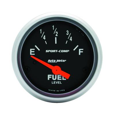 AutoMeter GAUGE, FUEL LEVEL, 2 1/16" , 240OE TO 33OF, ELEC, SPORT-COMP 3316