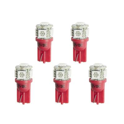 AutoMeter LED BULB, REPLACEMENT, T3 WEDGE, RED, 5 PACK 3284-K