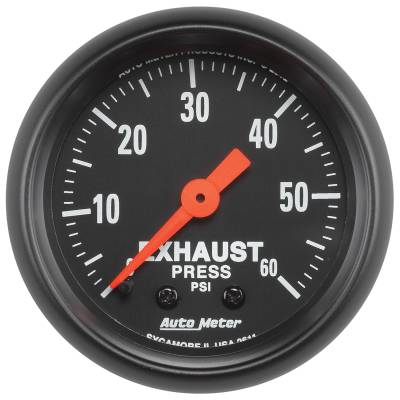 AutoMeter GAUGE, EXHAUST PRESS, 2 1/16" , 60PSI, MECHANICAL, Z-SERIES 2611