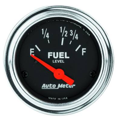 AutoMeter GAUGE, FUEL LEVEL, 2 1/16" , 16OE TO 158OF, ELEC, TRADITIONAL CHROME 2518