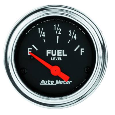 AutoMeter GAUGE, FUEL LEVEL, 2 1/16" , 0OE TO 90OF, ELEC, TRADITIONAL CHROME 2514